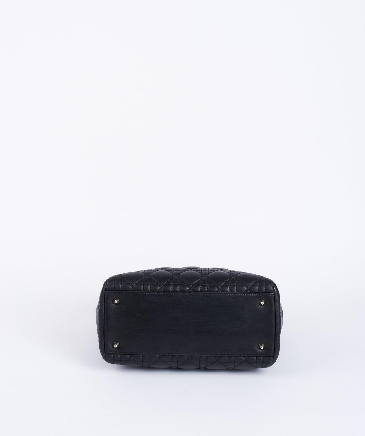Christian Dior Black Leather Lady Dior Medium PHW Dior