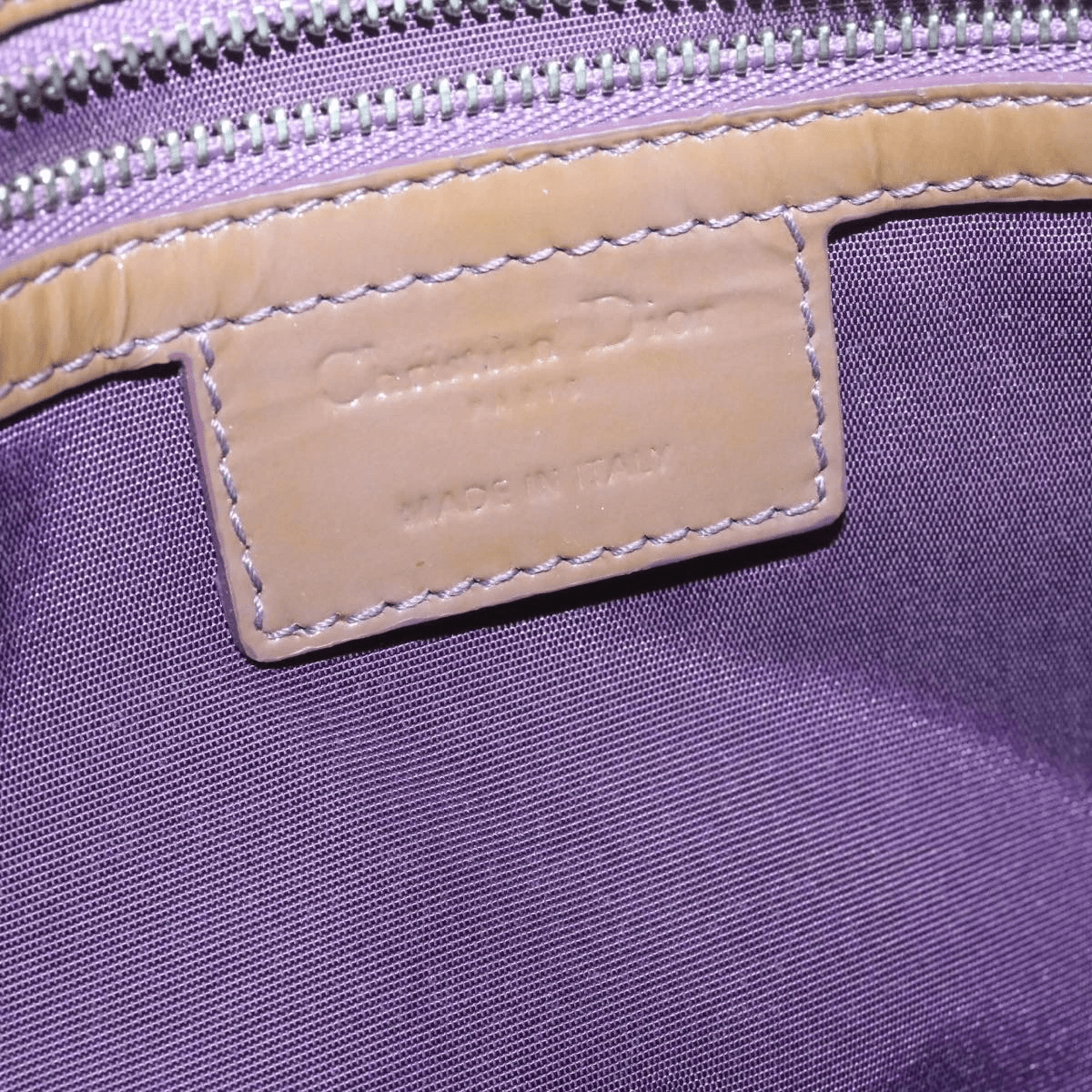 CHRISTIAN DIOR Canage Shoulder Bag Patent Leather Brown Auth rd1612 Dior
