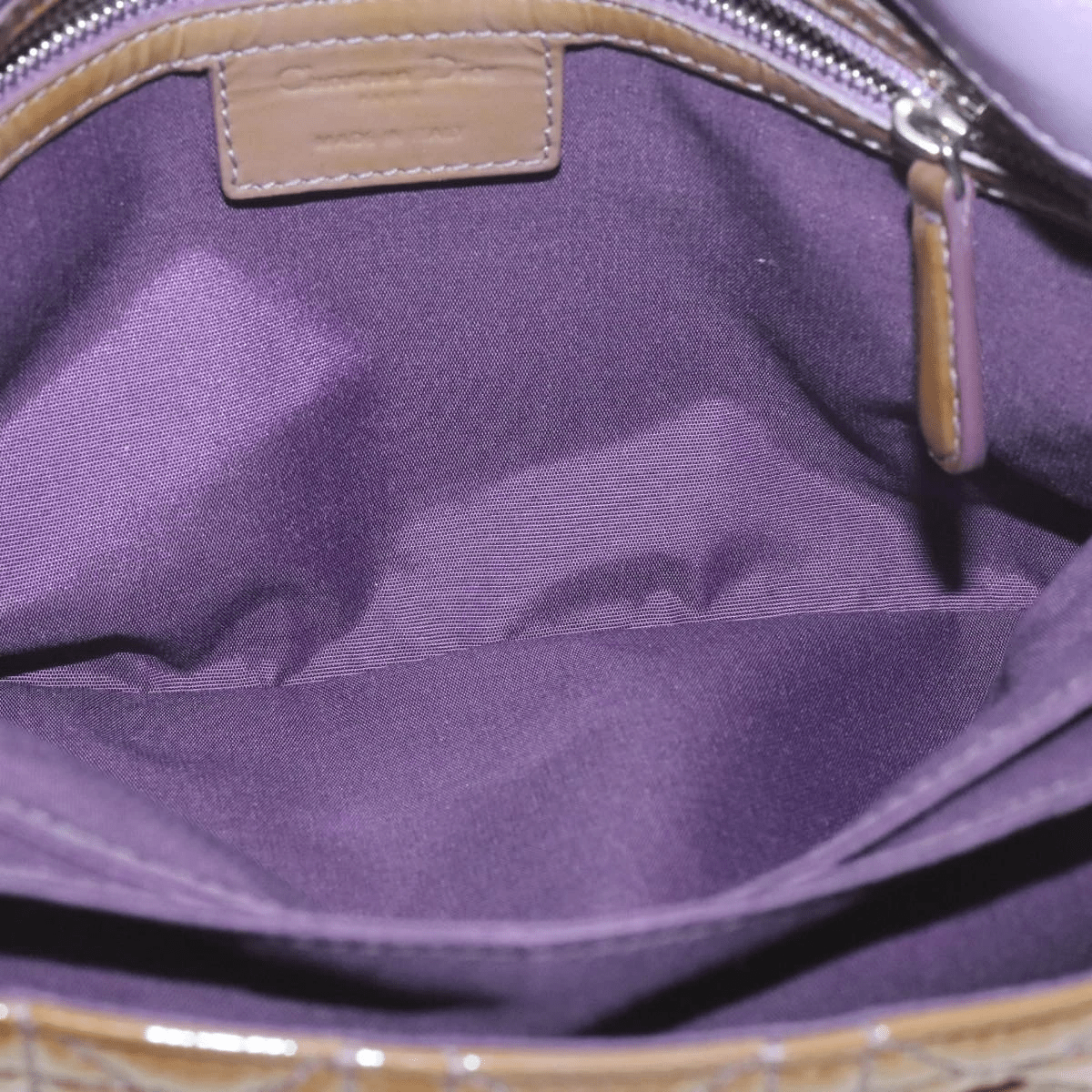CHRISTIAN DIOR Canage Shoulder Bag Patent Leather Brown Auth rd1612 Dior