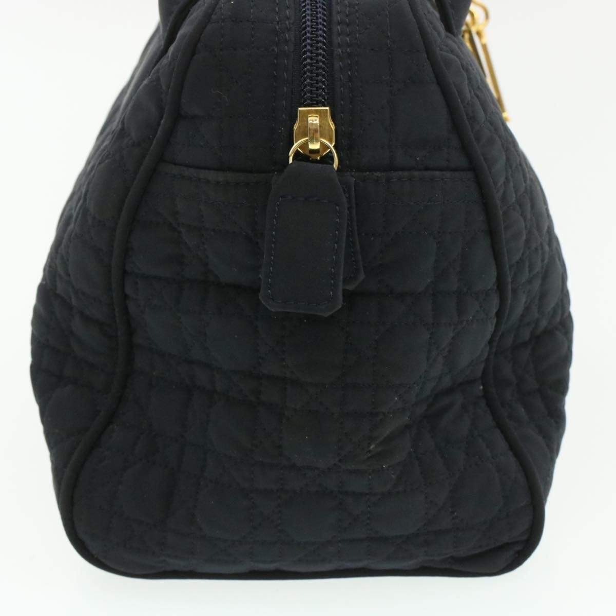 CHRISTIAN DIOR Cannage Hand Bag Black Nylon Dior