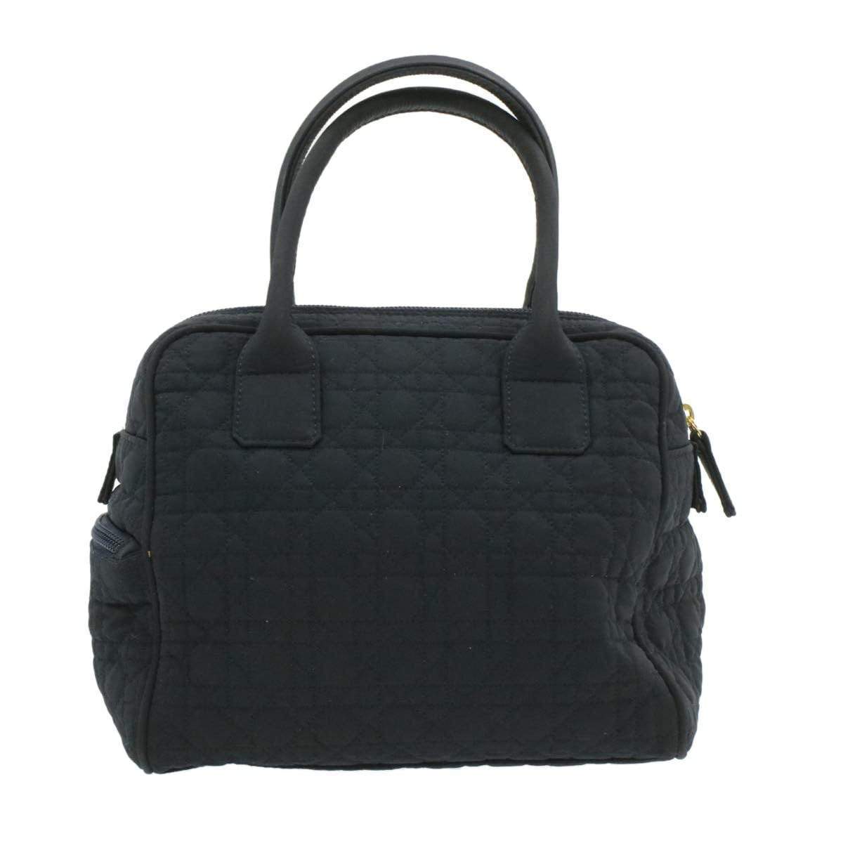 CHRISTIAN DIOR Cannage Hand Bag Black Nylon Dior