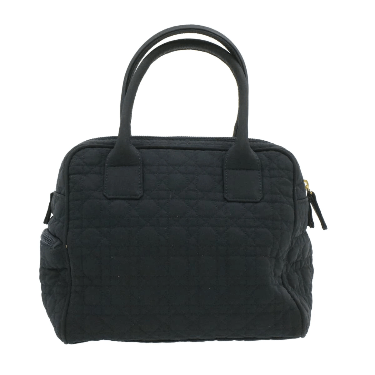 CHRISTIAN DIOR Cannage Hand Bag Black Nylon Dior