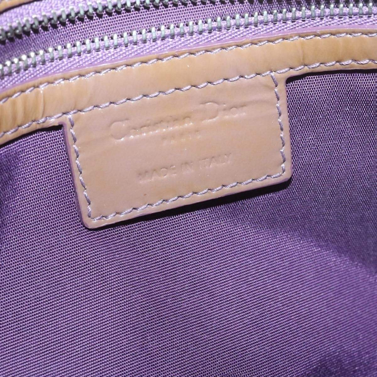 CHRISTIAN DIOR Canage Shoulder Bag Patent Leather Brown Auth rd1612 Dior