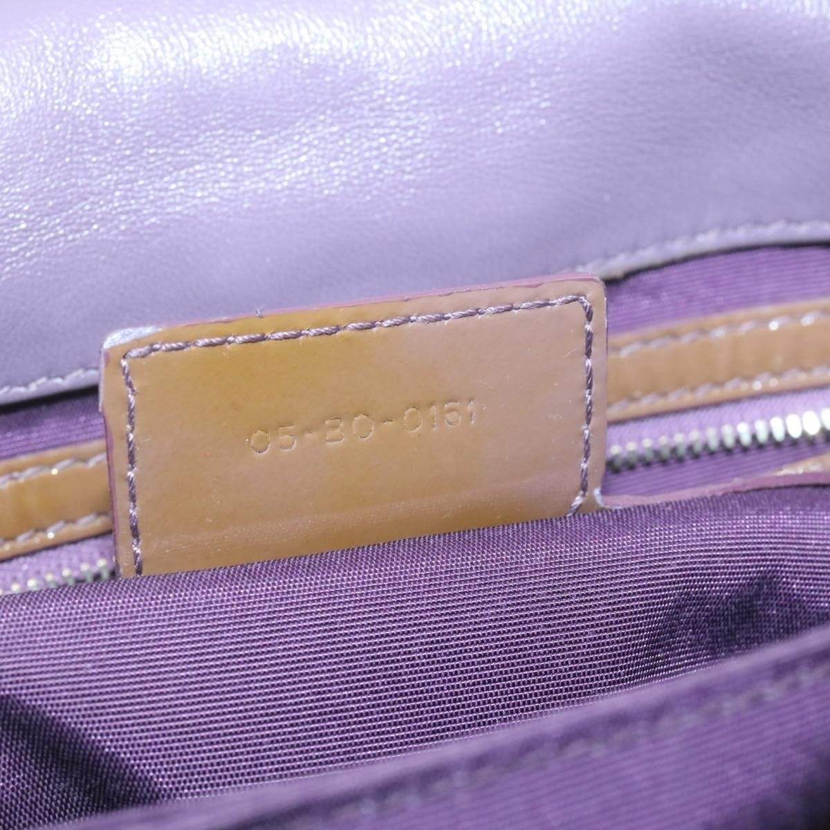 CHRISTIAN DIOR Canage Shoulder Bag Patent Leather Brown Auth rd1612 Dior