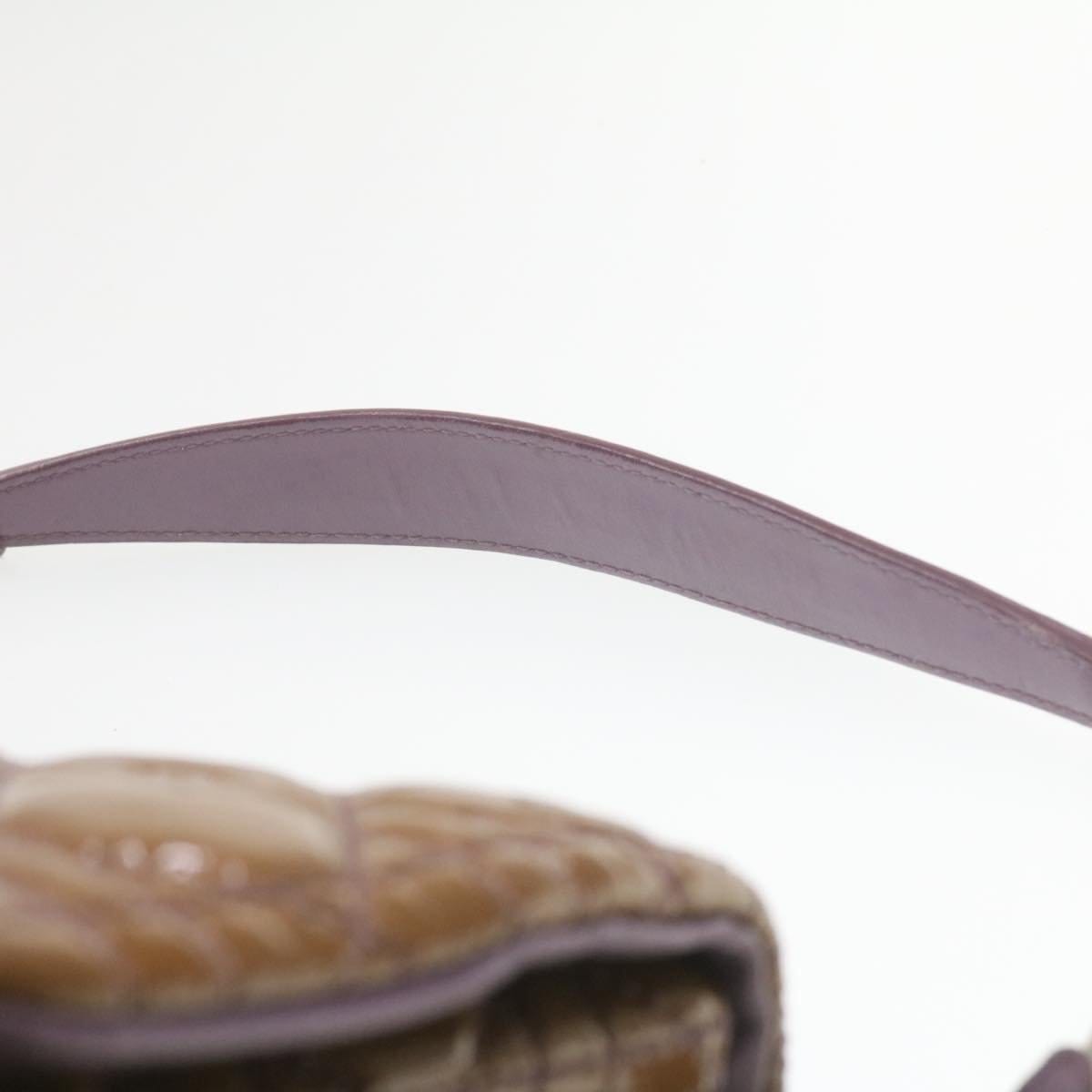 CHRISTIAN DIOR Canage Shoulder Bag Patent Leather Brown Auth rd1612 Dior