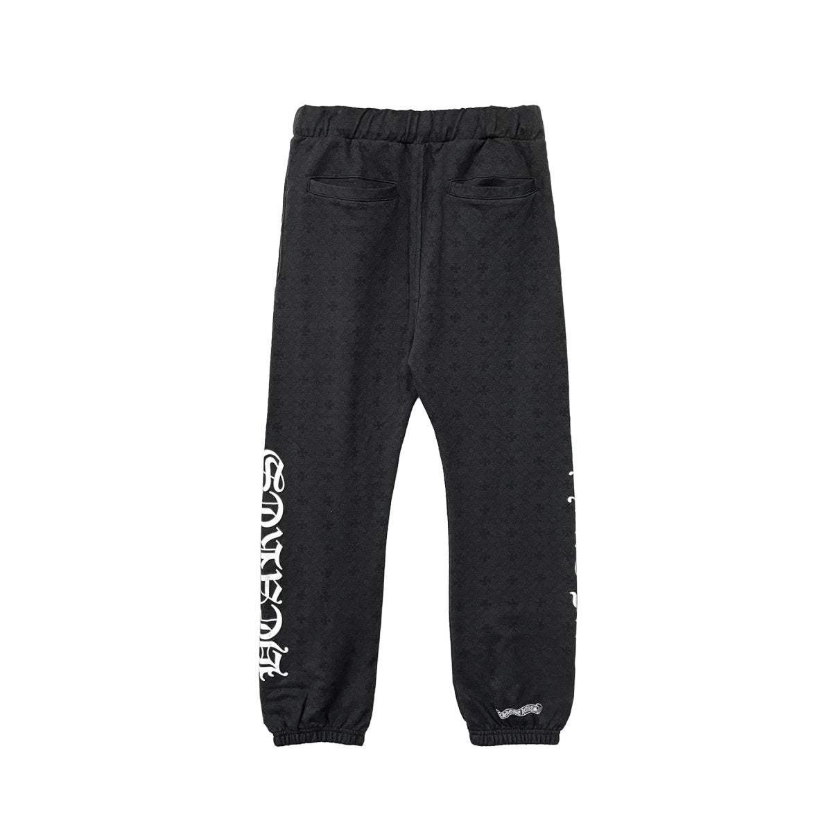 Chrome Hearts All Over Monogram Horseshoe Logo Sweatpants in Black