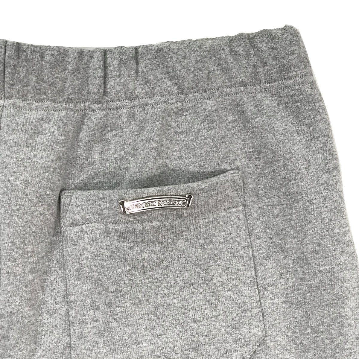 Chrome Hearts Cemetery Leather Cross Patch Paper Jam Shorts in Grey