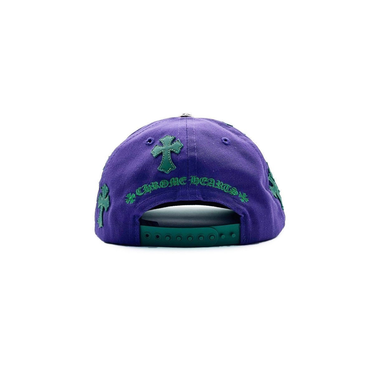 Chrome Hearts CH Embroidered Green Cross Patch Cap in Purple