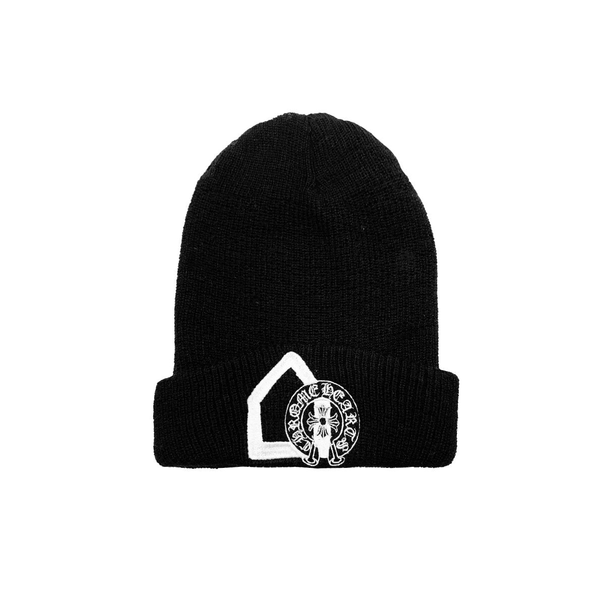 Chrome Hearts DSM Embroidered Horseshoe Cashmere Beanie in Black