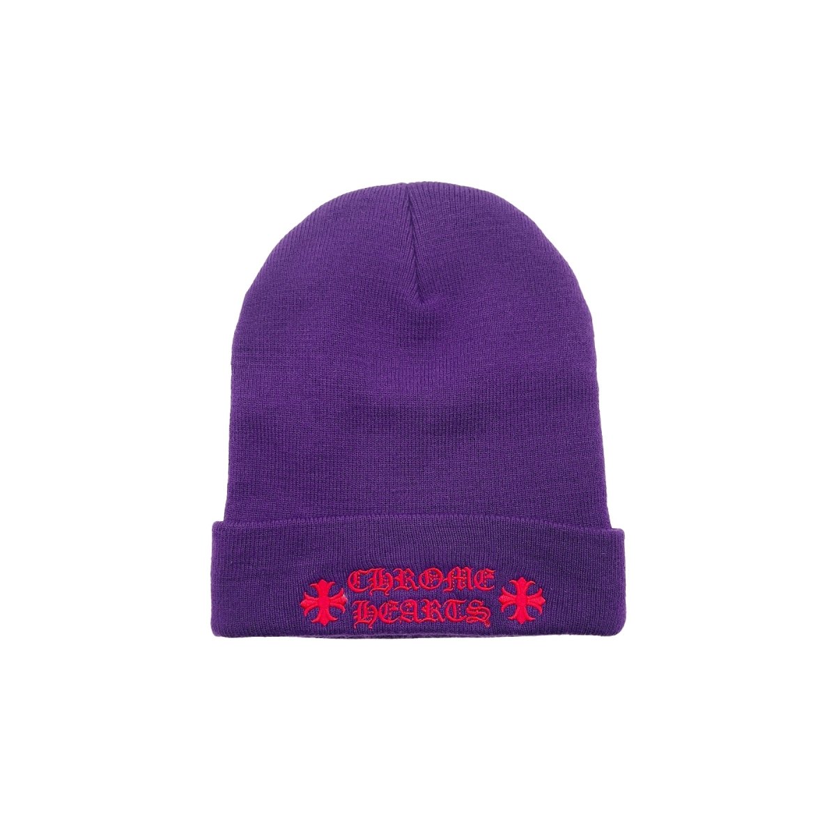Chrome Hearts Embroidered Beanie in Purple
