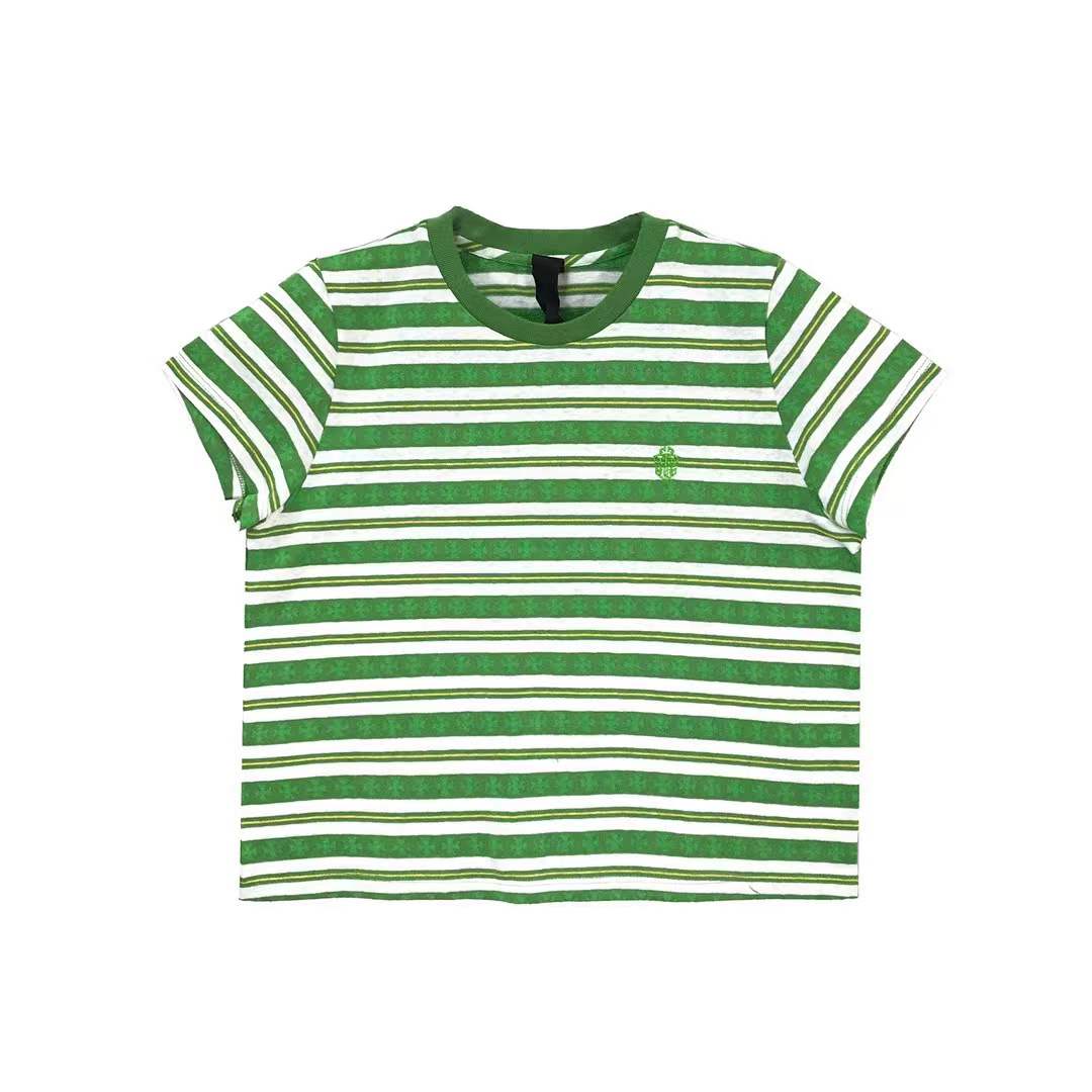 Chrome Hearts Green Stripe Women's Short Sleeve Tee