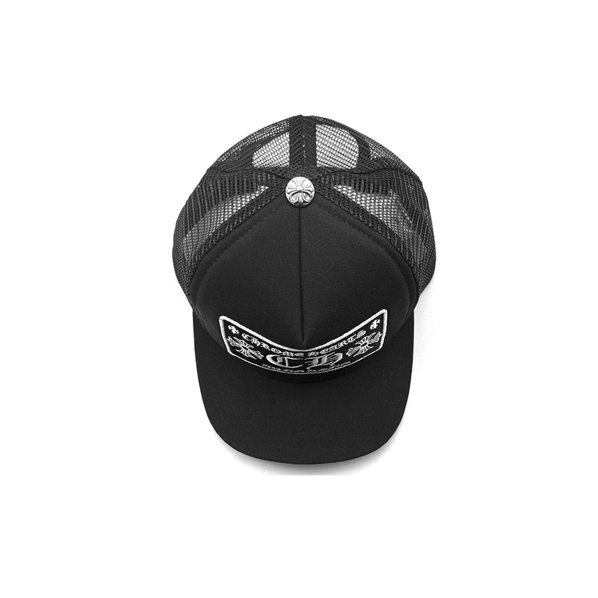 Chrome Hearts Hong Kong CH Logo Baseball Cap in Black