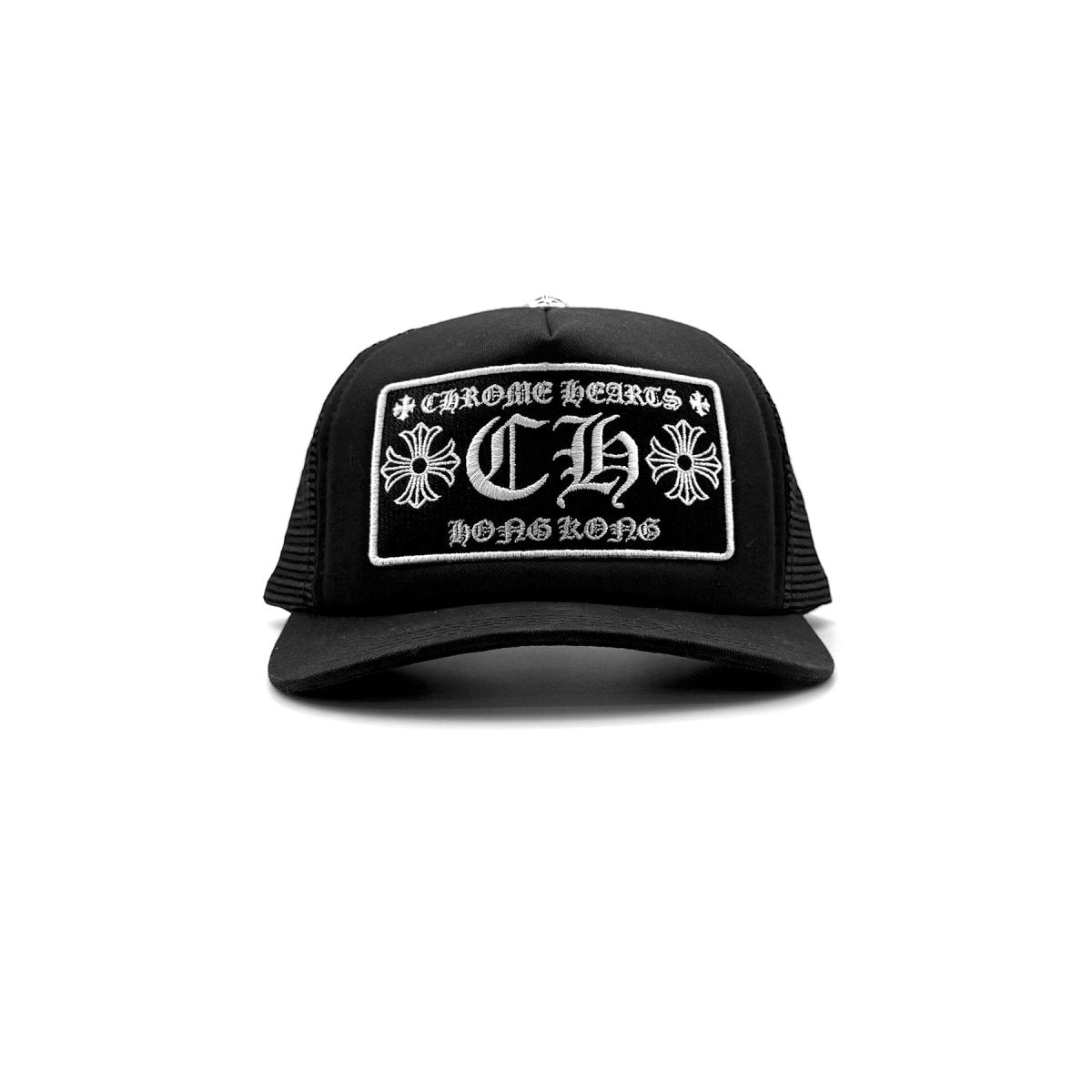 Chrome Hearts Hong Kong CH Logo Baseball Cap in Black