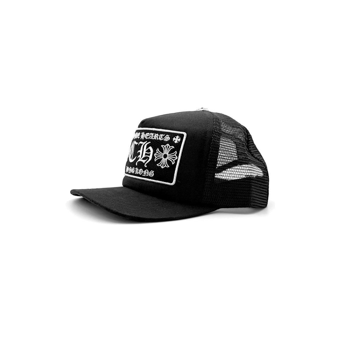 Chrome Hearts Hong Kong CH Logo Baseball Cap in Black