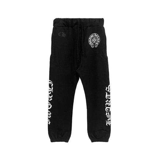 Chrome Hearts Horseshoe Script Sweatpants in Black