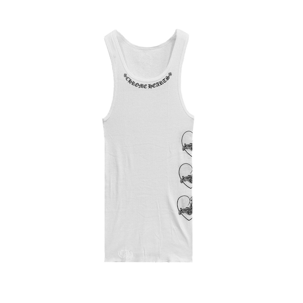 Chrome Hearts LOVE U Vine Heart Rib Tank Top in White