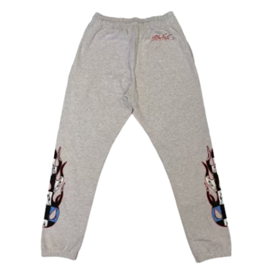 Chrome Hearts Matty Boy Brain Sweatpants in Grey