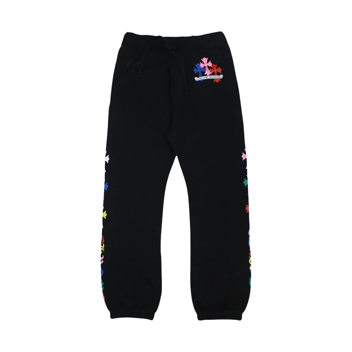 Chrome Hearts Multicolor Cemetery Cross Sweatpants in Black