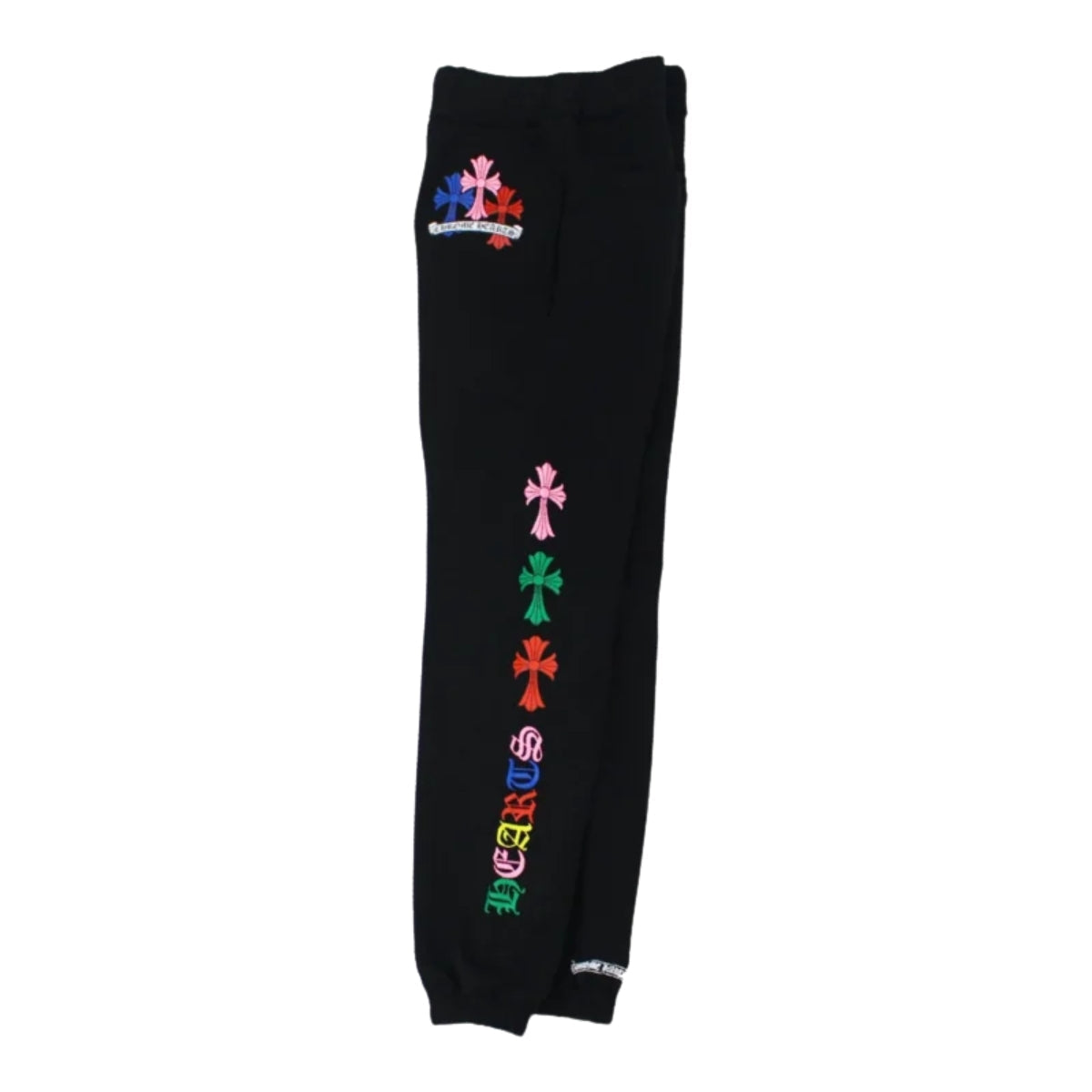 Chrome Hearts Multicolor Cemetery Cross Sweatpants in Black