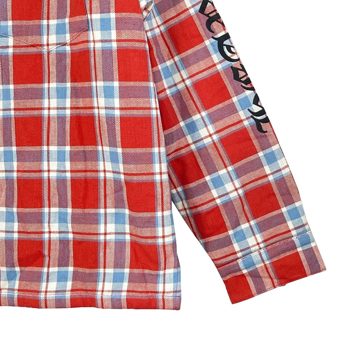 Chrome Hearts Printed-Sleeve Lined Plaid Jacket