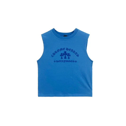 Chrome Hearts Triple Cross Hollywood Tank Top in Blue