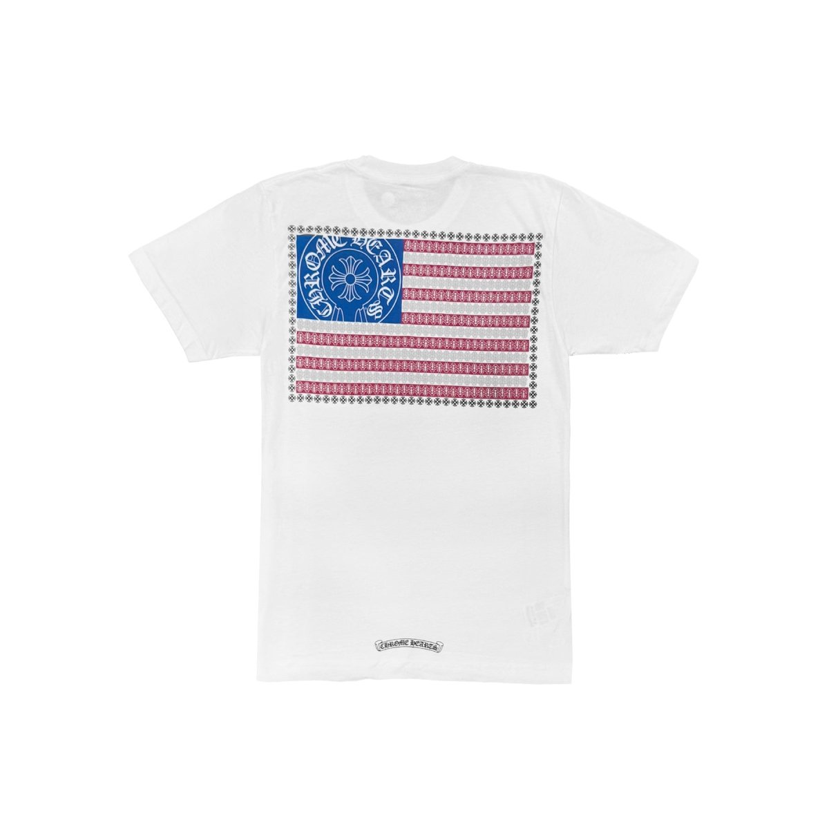 Chrome Hearts USA National Flag Horseshoe Short Sleeve Tee