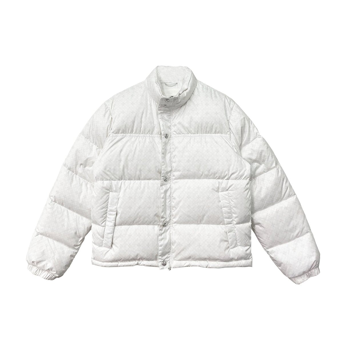 Chrome Hearts White Tonal Monogram Puffer Down Jacket