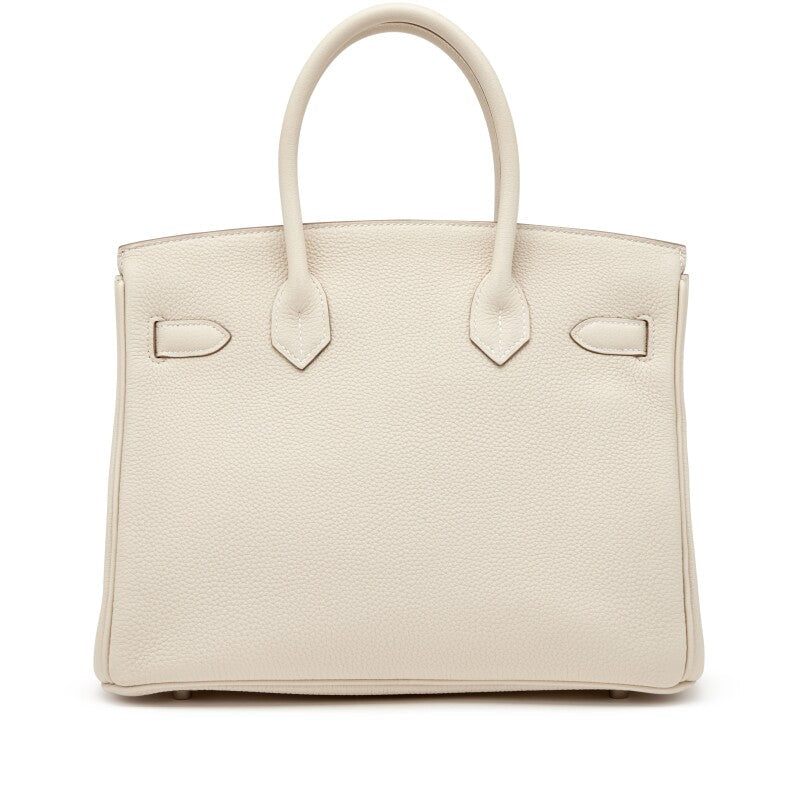 Craie Togo Birkin 30 Palladium Hardware, 2021 - Crowned Bag