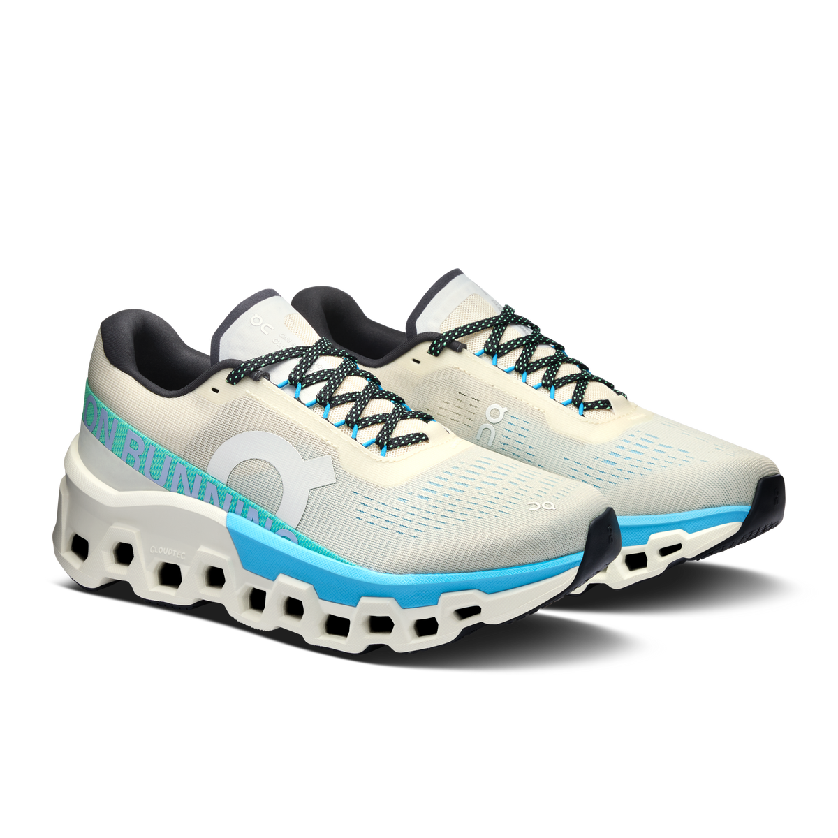 On Running Women's Cloudmonster 2 Shoes - Cream / Horizon On Running