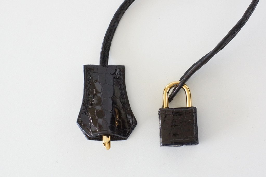 Hermès Birkin 35 Porosus Crocodile Noir GHW Bag Crowned Bag
