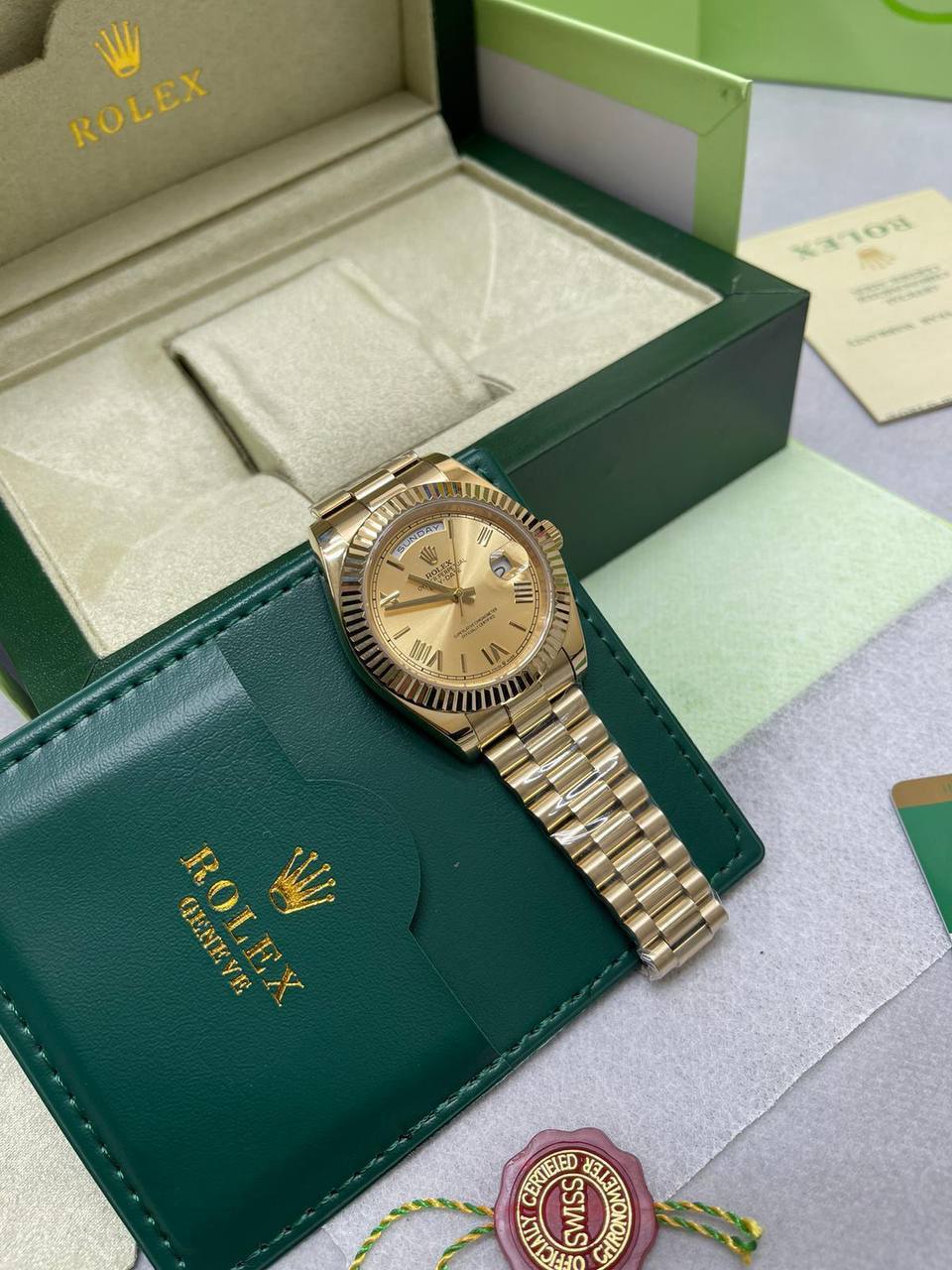 Rolex Day-Date 40 Everose Gold with President Bracelet Men's Watch in 2 Dial Colors Reps UK Best Quality Reps AAA Replica