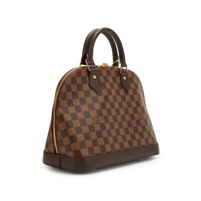 Damier Ebene Coated Canvas Alma PM Gold Hardware, 2021 - Crowned Bag