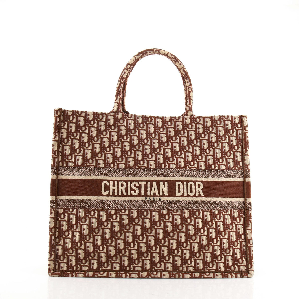 Dior Book Tote Brown Oblique Canvas Handbag Dior