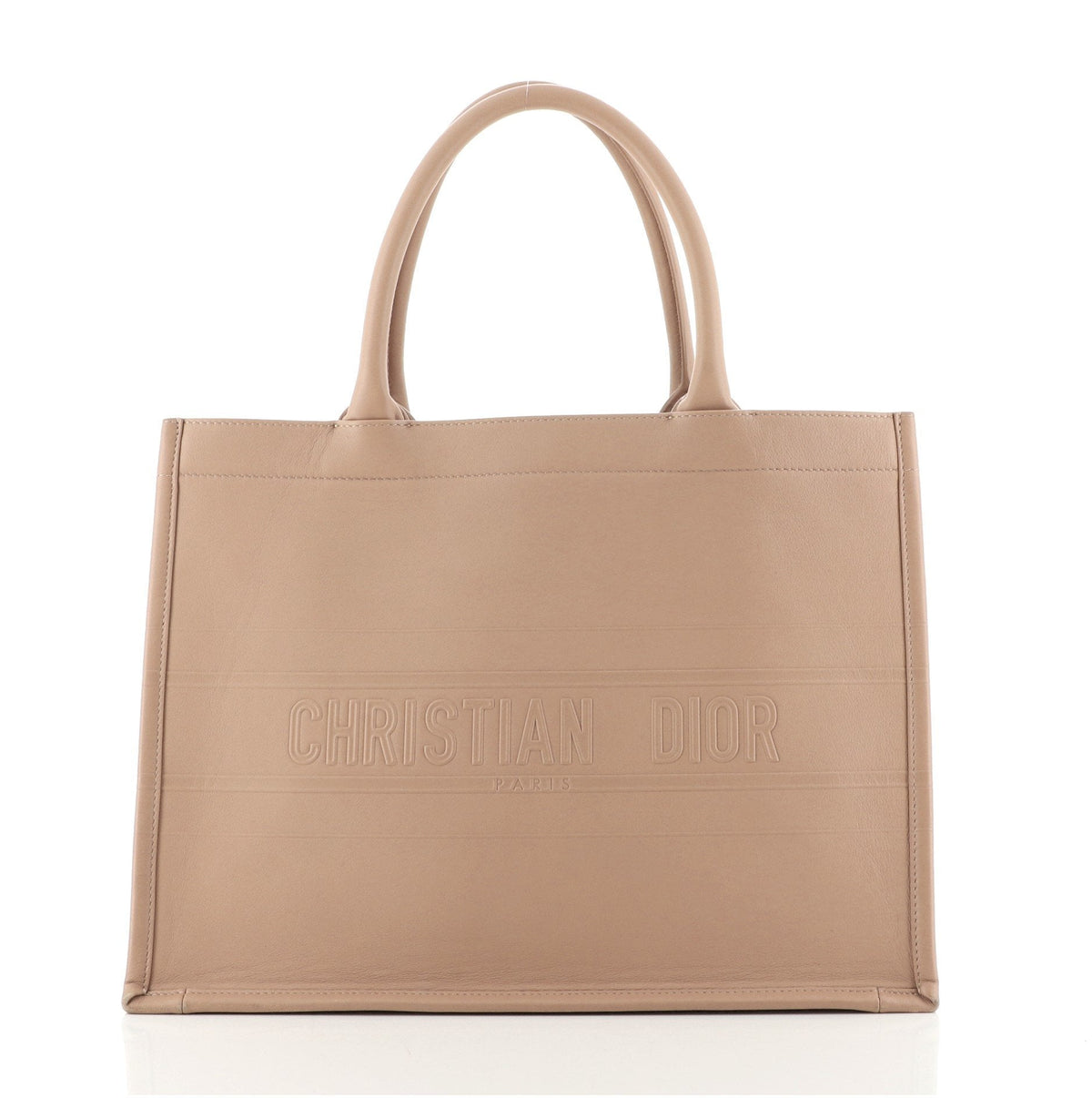Christian Dior Small Book Tote Embossed Leather Dior