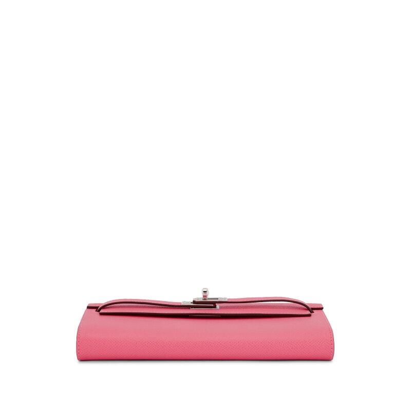 Rose Azalee Epsom Kelly-To-Go Wallet Palladium Hardware, 2025