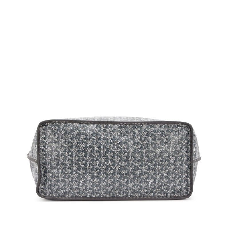 Gray Chevroches Calfskin and Goyardine Canvas Anjou GM Tote, 2023