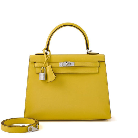 Jaune de Naples Chèvre Mysore Kelly 25 Sellier Palladium Hardware, 2025