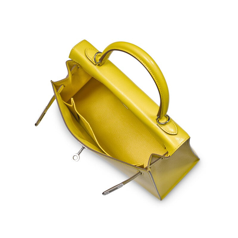 Jaune de Naples Chèvre Mysore Kelly 25 Sellier Palladium Hardware, 2025