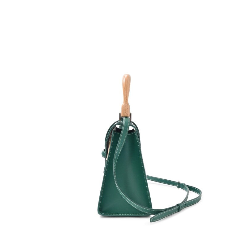 Green Goyardine Canvas and Chevroches Calfskin Saïgon PM Bag