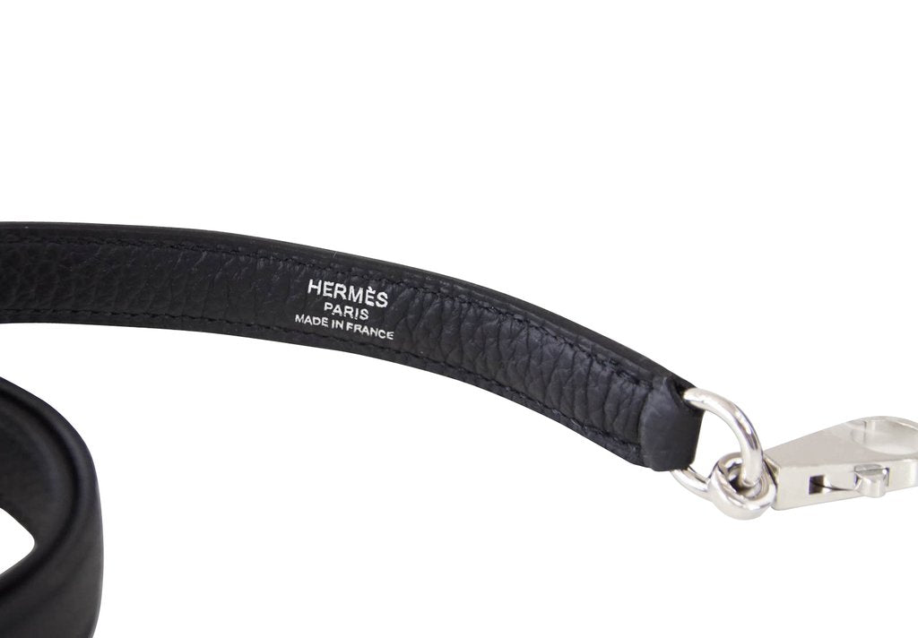 Hermès Kelly 28 Retourne Black Togo PHW Bag Crowned Bag