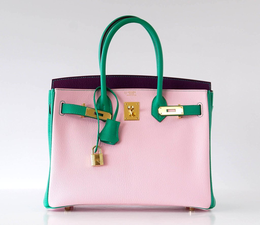 Hermès Birkin 30 Tri-Color Chevre Horseshoe Bag GHW Zeesh Maison