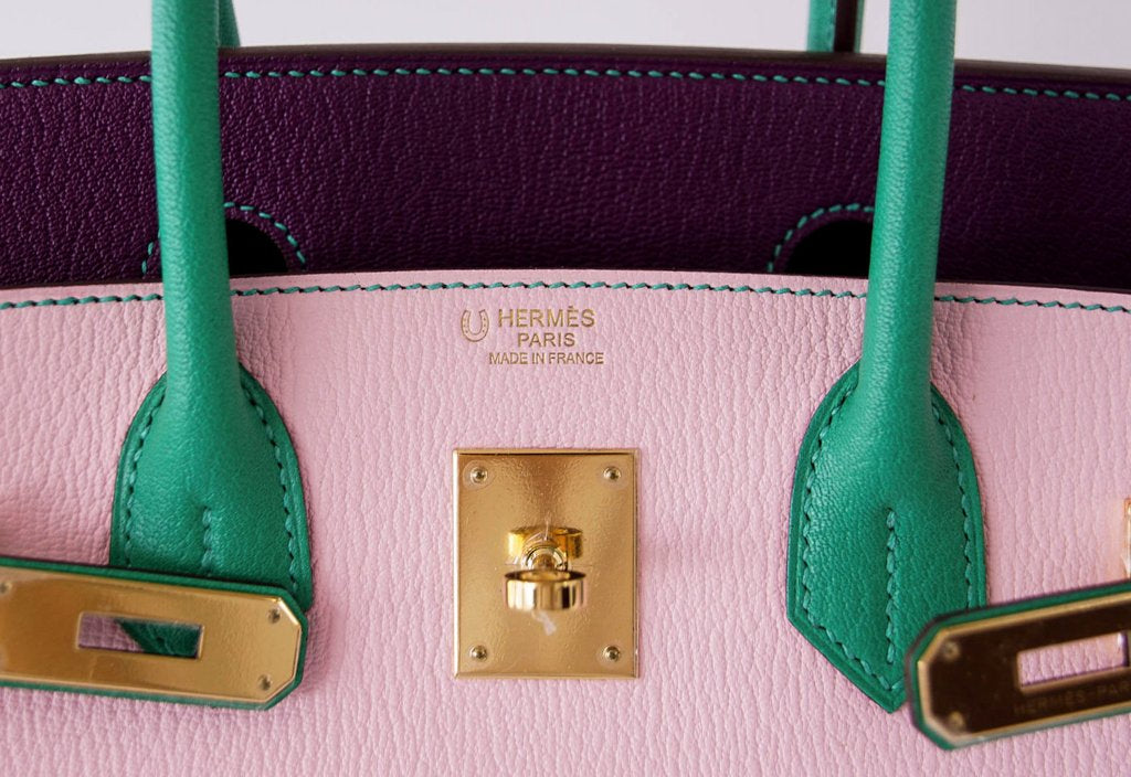 Hermès Birkin 30 Tri-Color Chevre Horseshoe Bag GHW Zeesh Maison