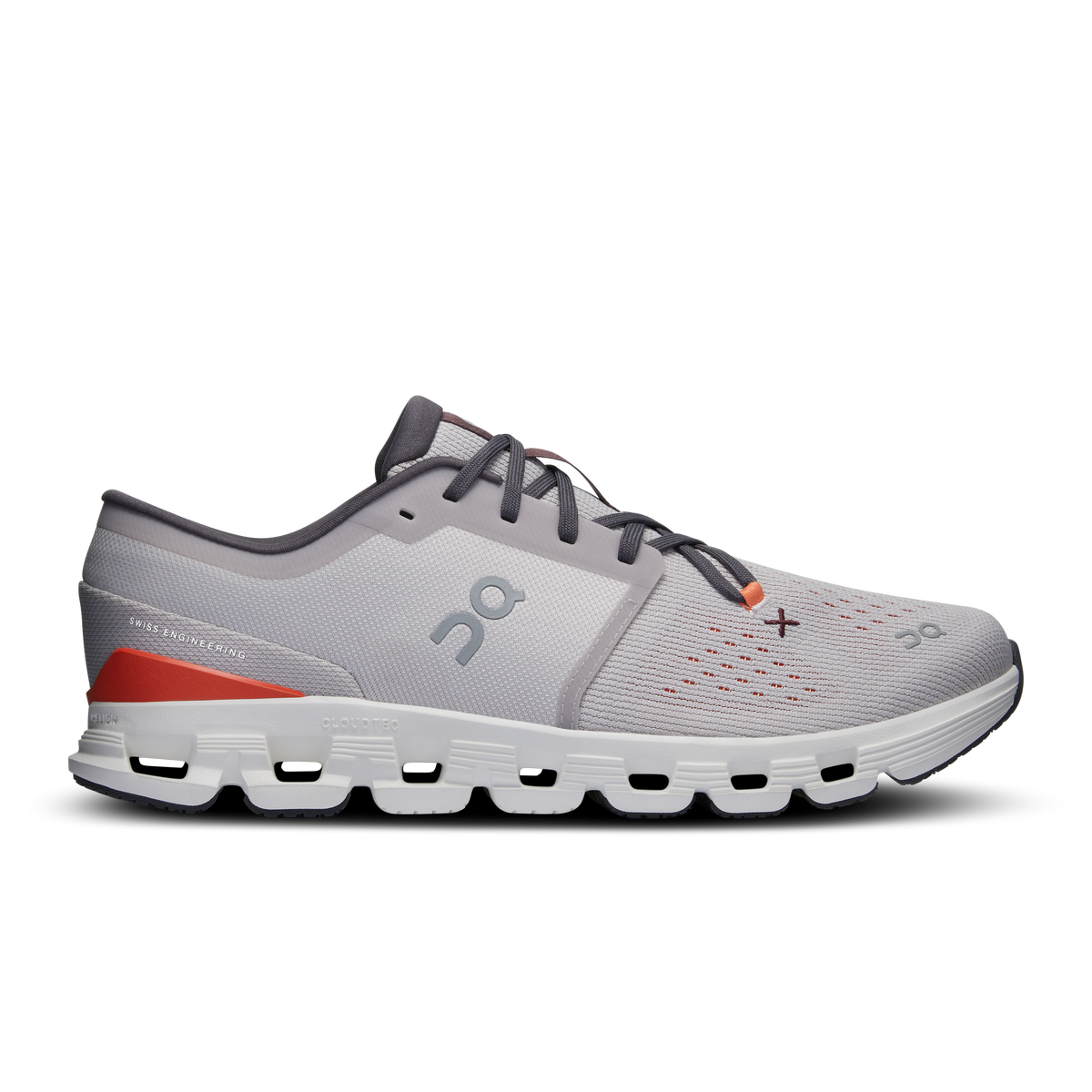 On Running Men's Cloud X 4 Shoes - Silver / Flame On Running