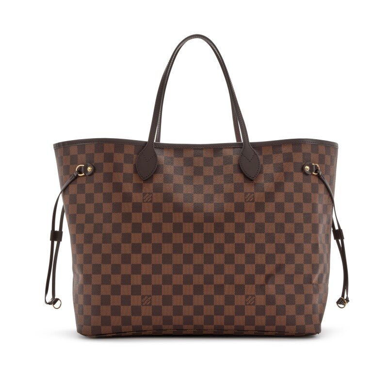 Ebene Damier Canvas Neverfull GM Goldtone Hardware, 2021-2022 - Crowned Bag