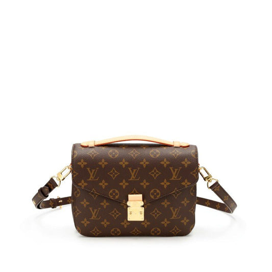 Ebene Monogram Coated Canvas Pochette Mètis Gold Hardware, 2021-2022 - Crowned Bag