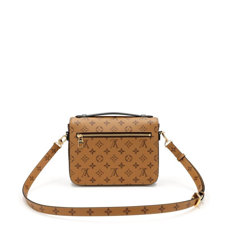 Ebene Reverse Monogram Coated Canvas Pochette Mètis Gold Hardware, 2021-2022 - Crowned Bag