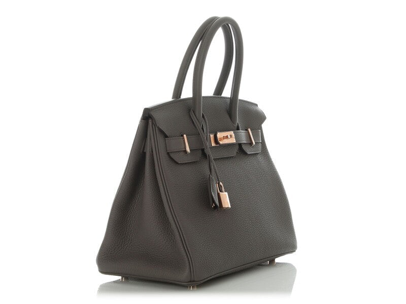 Etain Togo Birkin 30 Rose Gold Hardware, 2020 - Crowned Bag