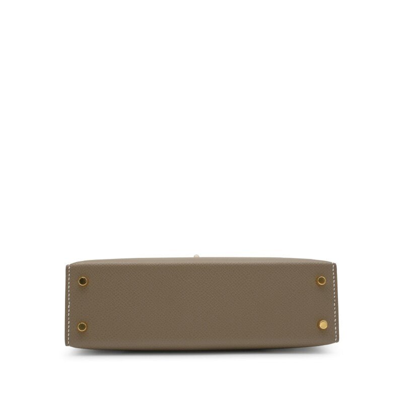 Etoupe Epsom Mini Kelly 20 II Gold Hardware, 2021 - Crowned Bag