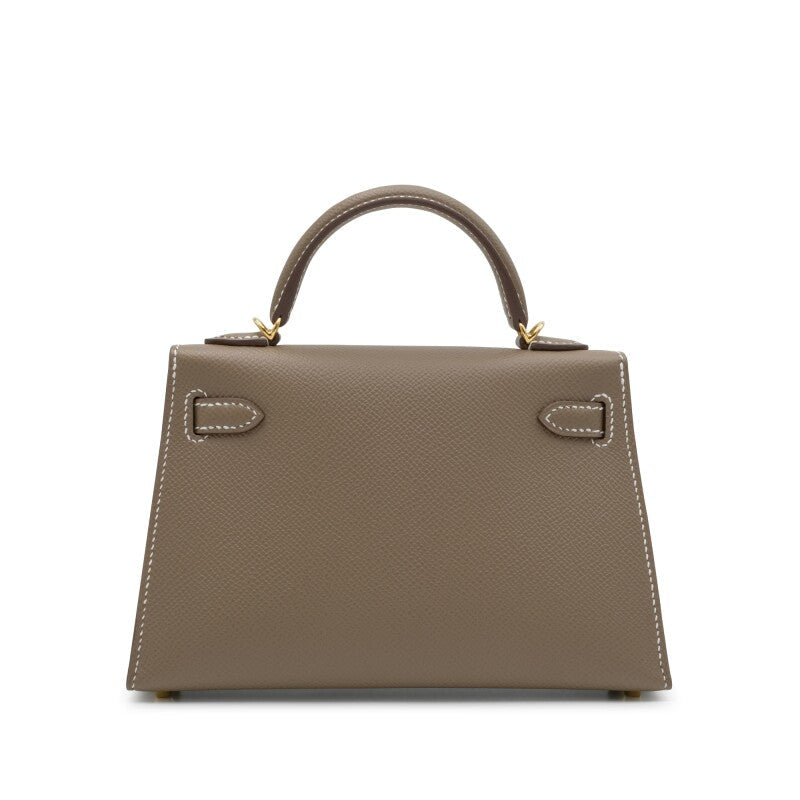 Etoupe Epsom Mini Kelly 20 II Gold Hardware, 2021 - Crowned Bag