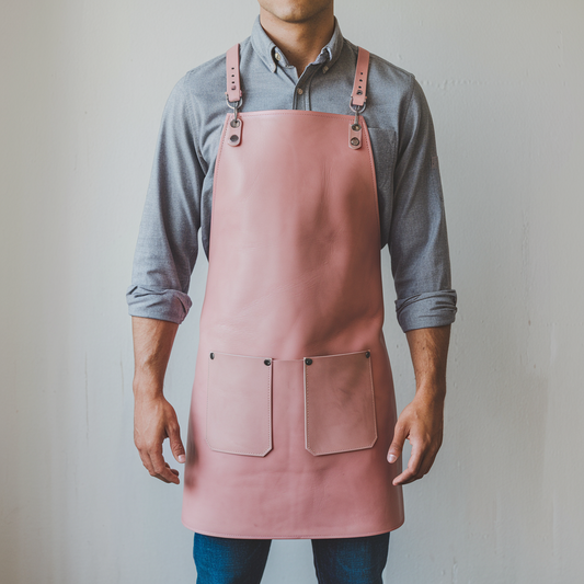 Evercraft Pink Crazy Horse Leather Blacksmith Apron – Heavy Duty